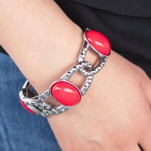 Paparazzi Jewelry - Dreamy Gleam - Red Bracelet - Vintage